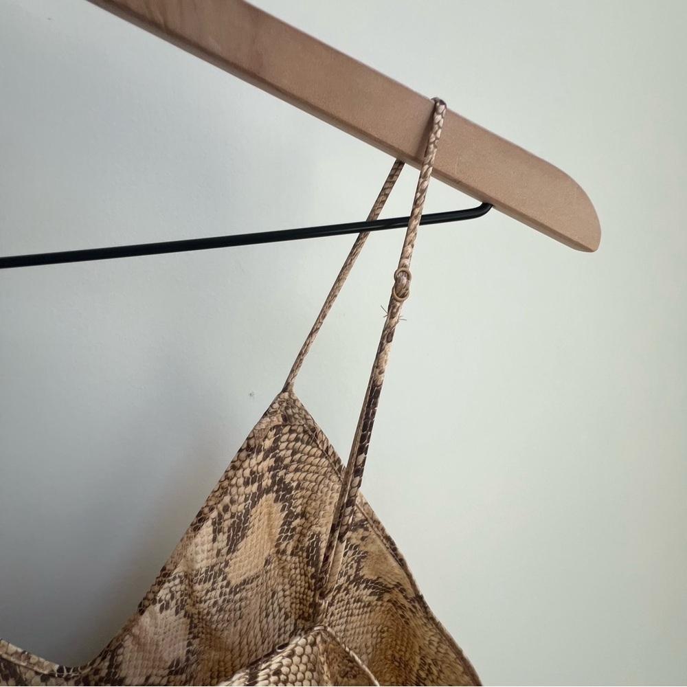 Banana Republic Dreamer 100% Silk Maxi Dress Snake Print Slip Tank Small Luxury - Picture 11 of 16